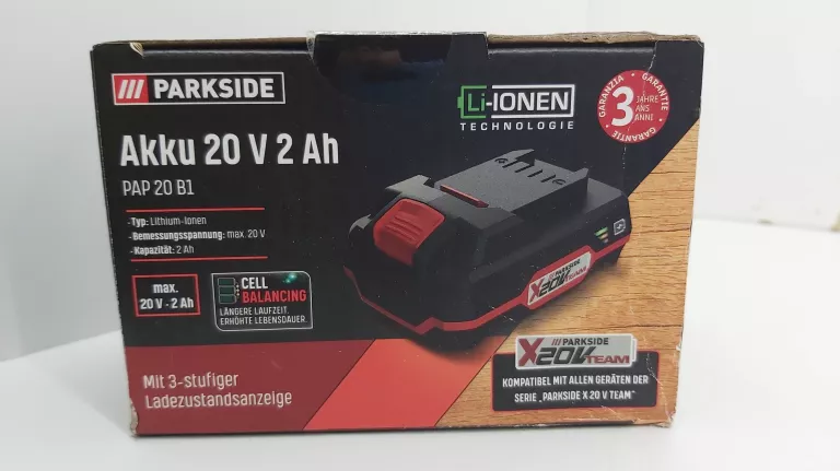 AKUMULATOR PARKSIDE PAP 20 B1 2AH