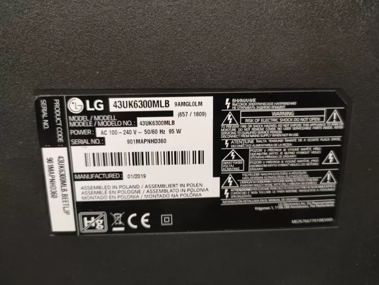 TELEWIZOR LG 43UK6300 @@POLECAM@@