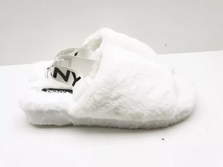 KLAPKI Z FUTERKIEM Z KRÓLIKA DKNY ROZ 41 NATURALNE
