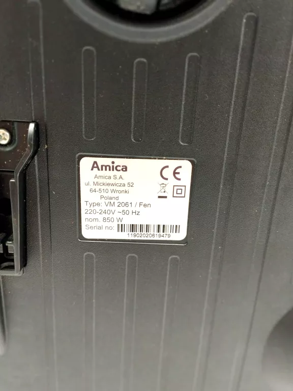 ODKURZACZ WORKOWY AMICA FEN VM2061 900 W