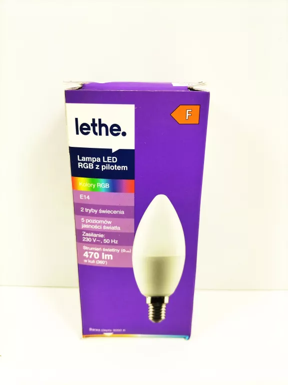 LETHE LAMPA LED RGB Z PILOTEM E14