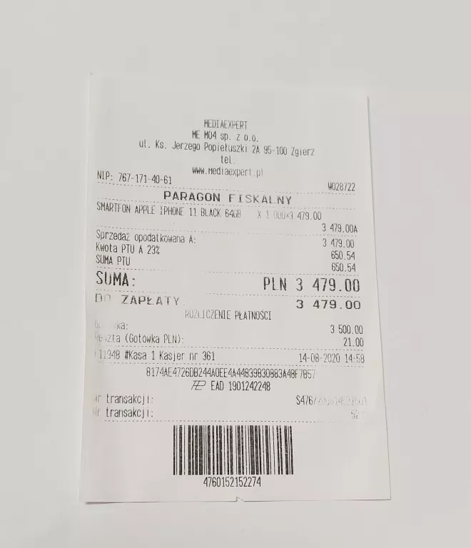 TELEFON IPHONE 11 4 GB / 64 GB