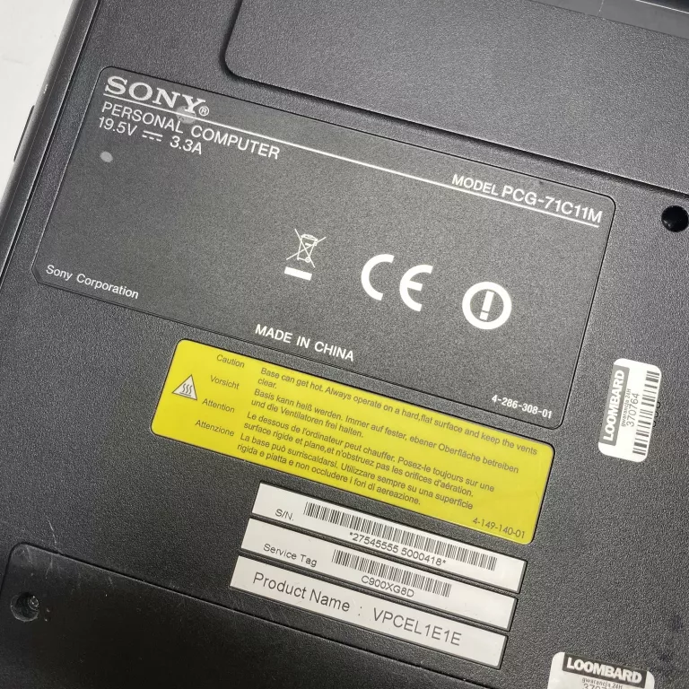 LAPTOP SONY VIVO PCG-71C11M AMD E-350 4GB/1TB