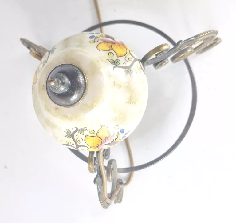 LAMPA WISZĄCA VINTAGE PORCELANA + KLOSZ