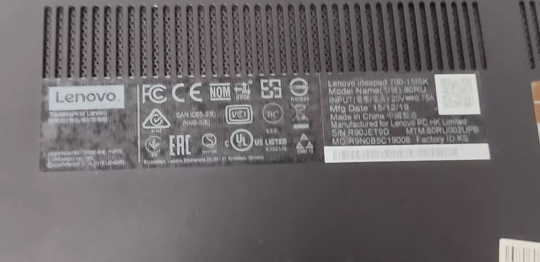 LAPTOP LENOVO IDEAPAD 700 I7 1TB HDD 8GB RAM