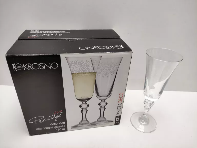 KROSNO KRISTA FINESIA KIELISZKI SZAMPAN 6 X 150ML