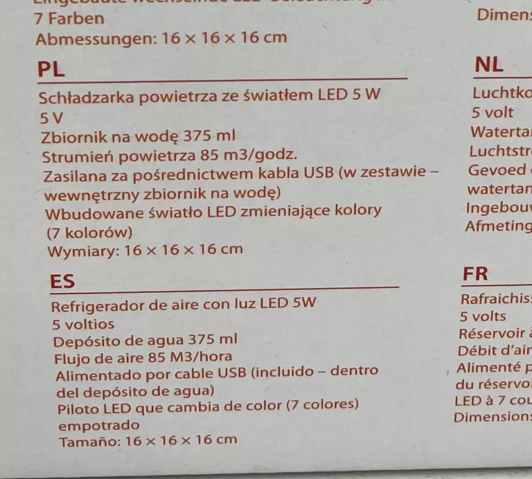 KLIMATYZATOR PRZENOŚNY AIR COOLER