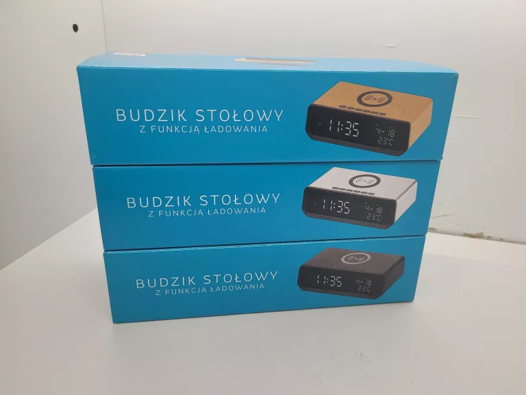 BUDZIK STOŁOWY Z FUNKCJĄ ŁADOWANIA