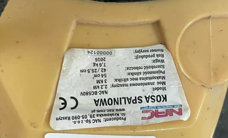 KOSA SPALINOWA NAC BC580V