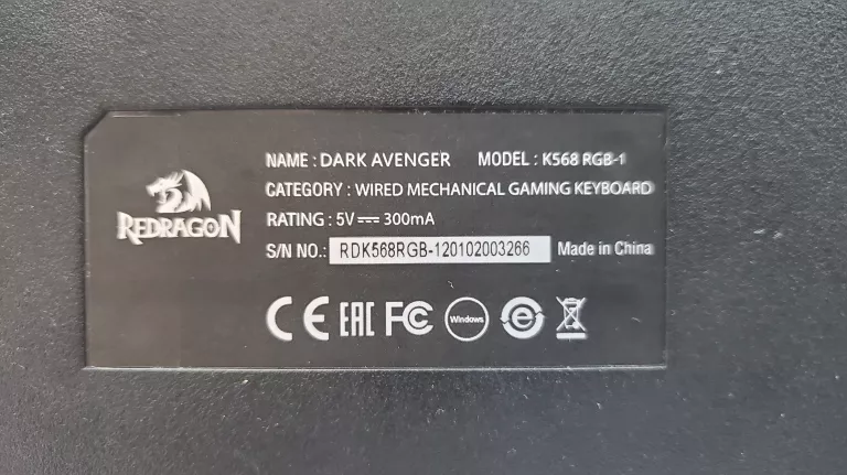 KLAWIATURA MECHANICZNA DARK AVENGER K568