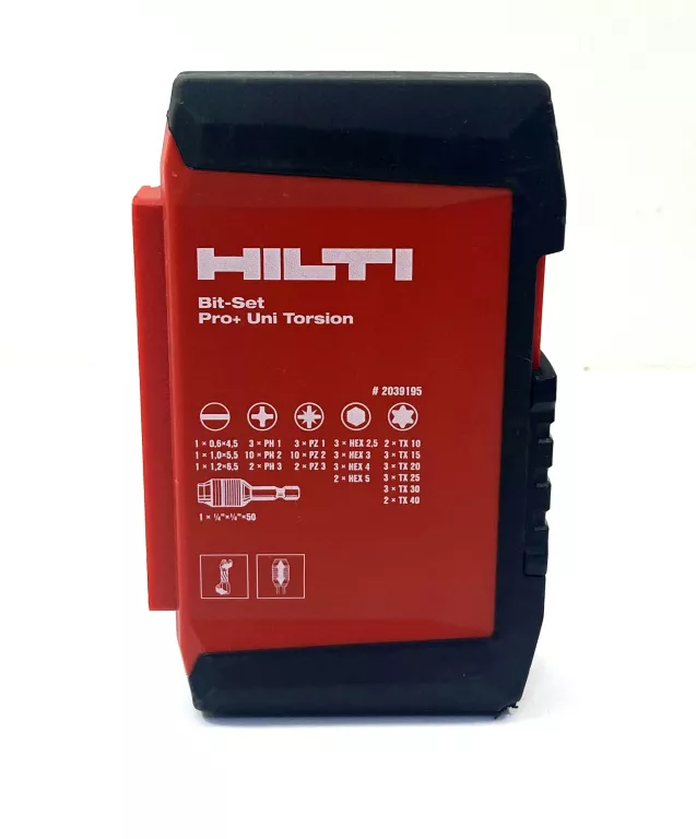 HILTI BIT-SET PRO+ UNI TORSION 60 SZT BIT IGŁA