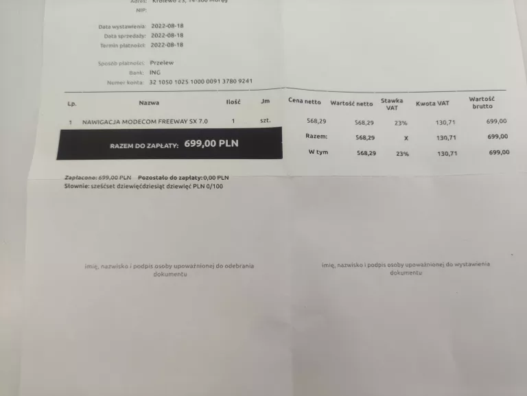 NAWIGACJA MODECOM FREEWAY SX 7.0 KOMPLET
