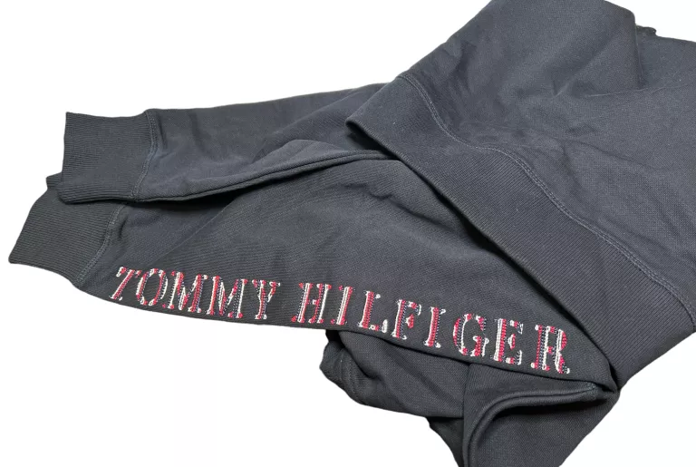 BLUZA Z KAPTUREM TOMMY HILFIGER ROZM L CZARNA