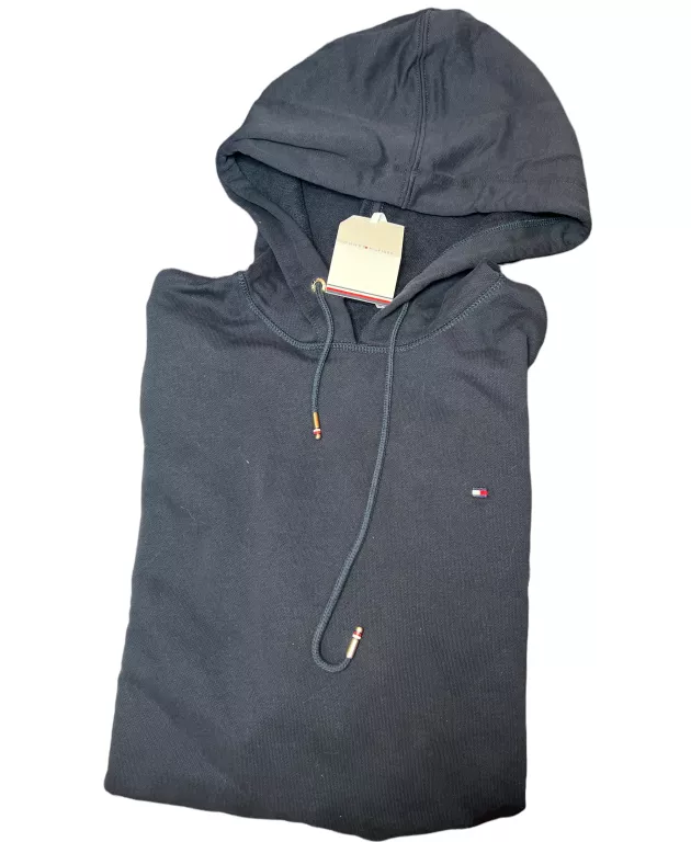 BLUZA Z KAPTUREM TOMMY HILFIGER ROZM L CZARNA