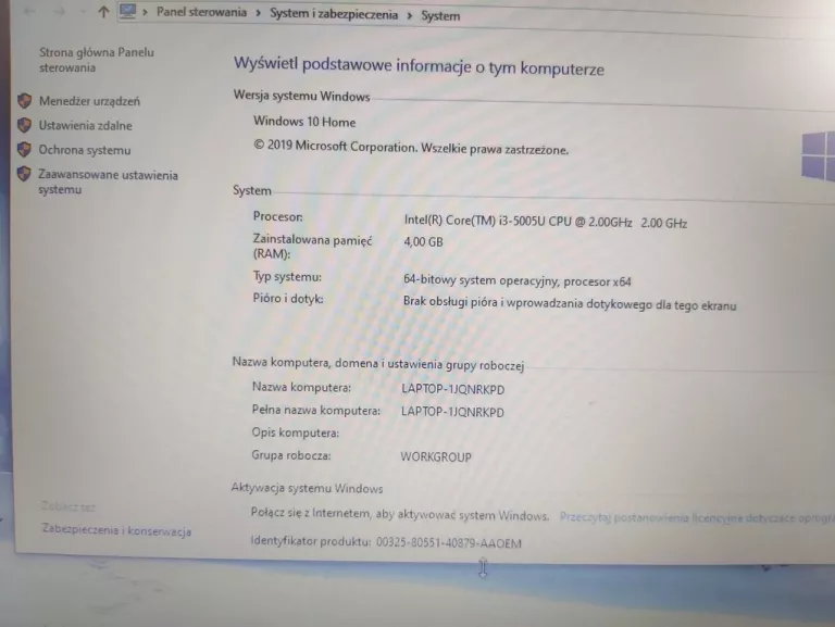 LAPTOP HP 250 G5 I3-5005U 4/500 GB + ZAS+ TORBA