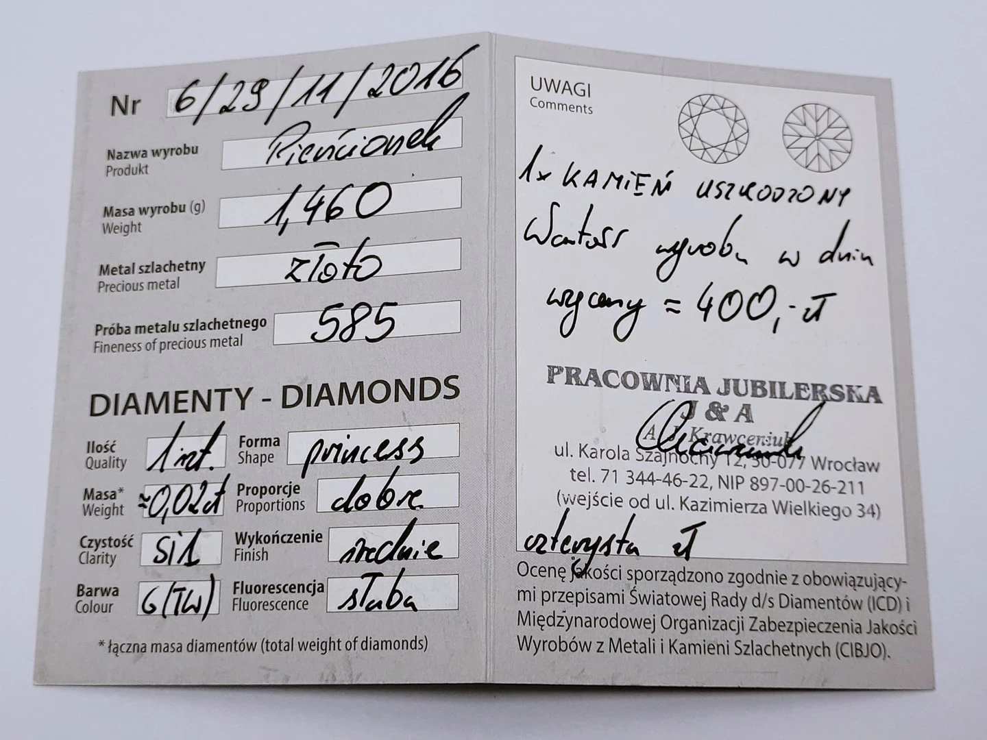 zloty-pierscionek-z-diamentem-146g-585-002ct-rozmiarsrednica-wew-mm-372-16