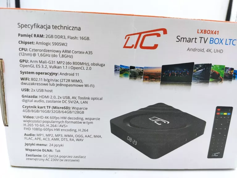 Smart TV BOX LTC, Android, 4K UHD.