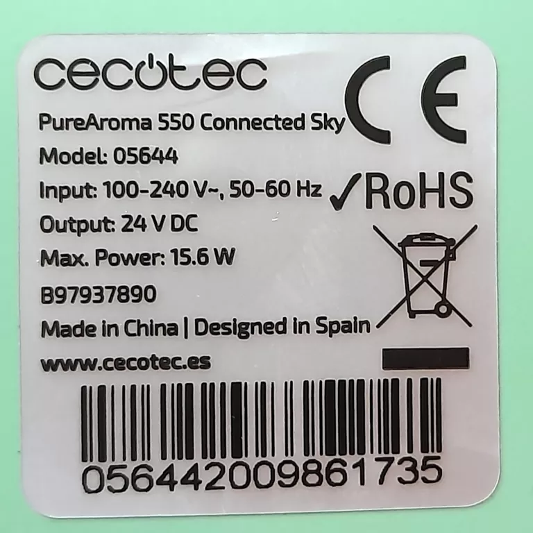 NAWILŻACZ CECOTEC PUREAROMA 550 CONNECTED SKY