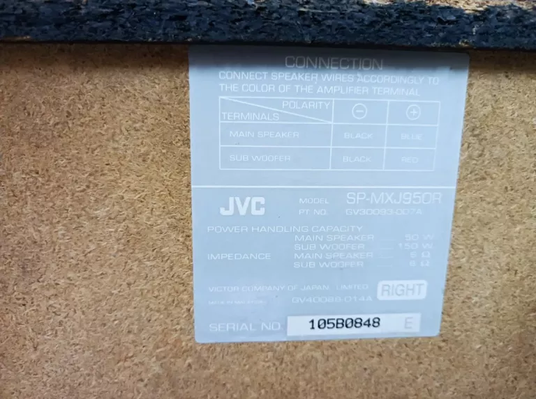 GŁOŚNIKI JVC 150W