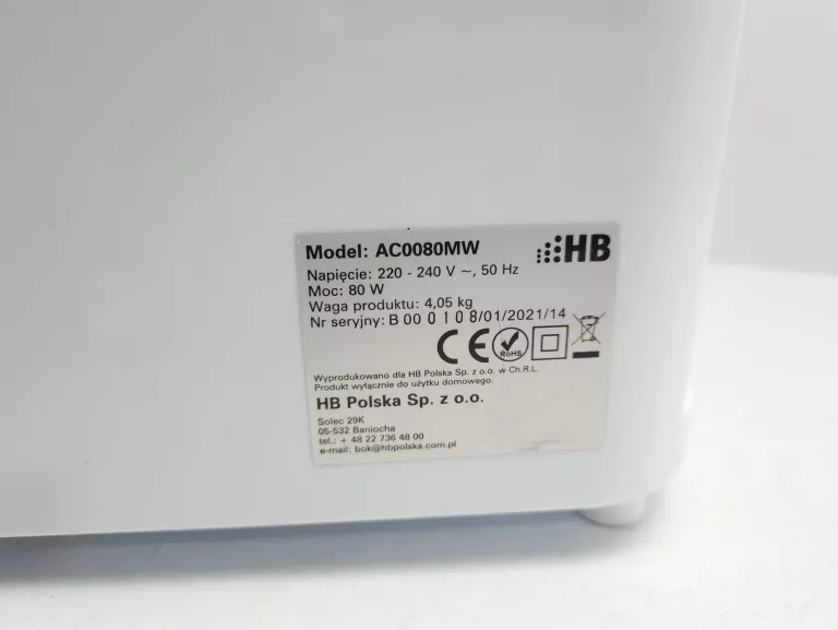KLIMATOR PRZENOŚNY HB AC0080MW KOMPLET GWARANCJA