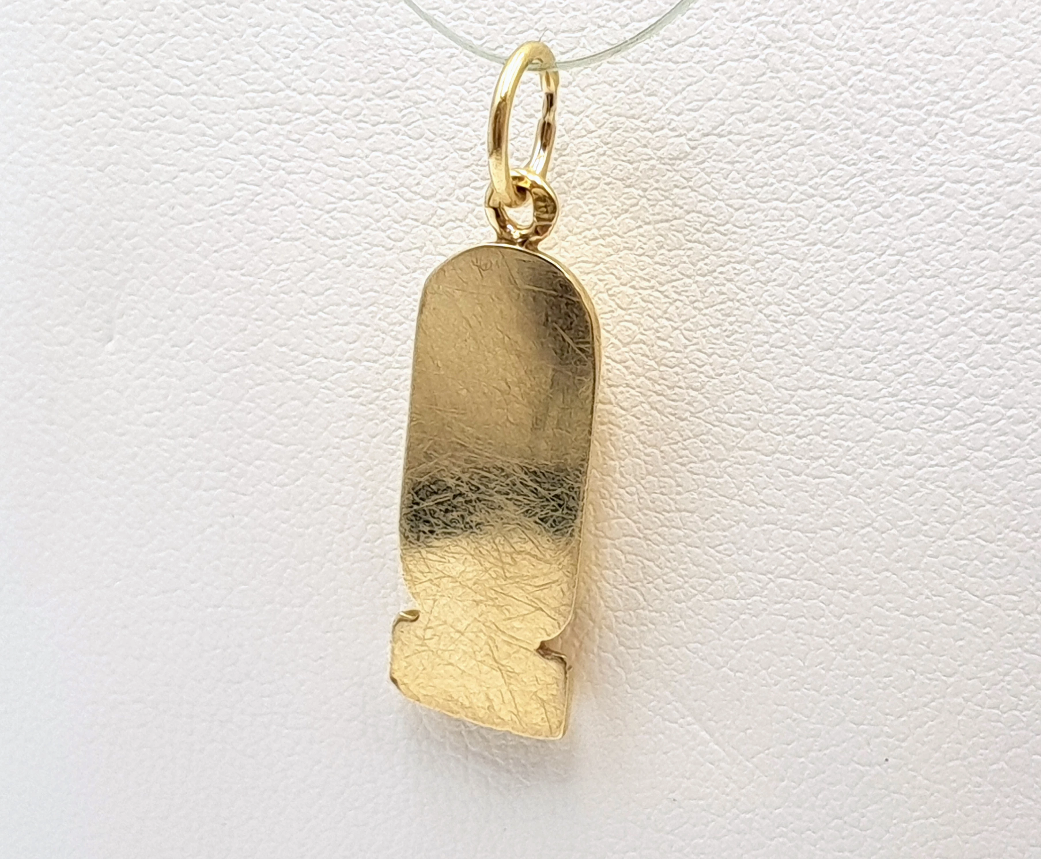 zlota-zawieszka-kartusz-egipski-750-190g-kamien-bez-kamienia