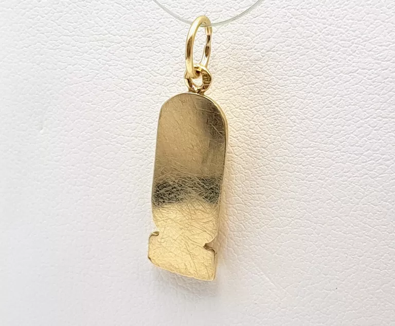 zlota-zawieszka-kartusz-egipski-750-190g-kamien-bez-kamienia