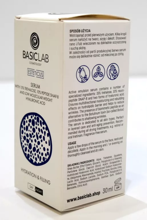 BASICLAB SERUM TREHALOZA 15% NAWILŻENIE 30 ML