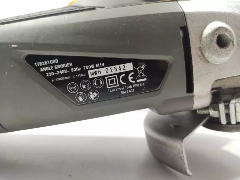SZLIFIERKA KĄTOWA TITAN TTB281GRD 750 W 115 MM