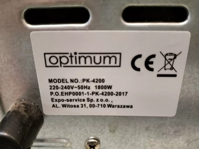 PIEKARNIK ELEKTRYCZNY OPTIMUM PK-4200 POLECAMY