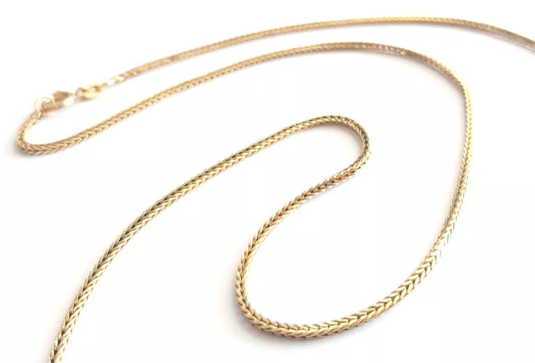 piekny-zloty-lancuszek-lisi-ogon-585-rodzaj-wyrob-jubilerski