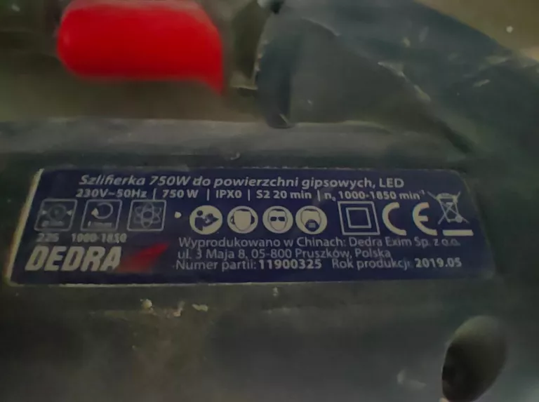 SZLIFIERKA DO GIPSU ŻYRAFA DEDRA DED7766