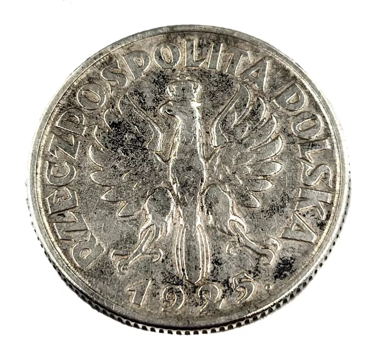 MONETA 1 ZŁOTY ŻNIWIARKA 1925 AG750