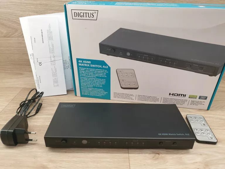 PRZEŁĄCZNIK HDMI 4K MATRIX 4X2 DIGITUS KOMPLET