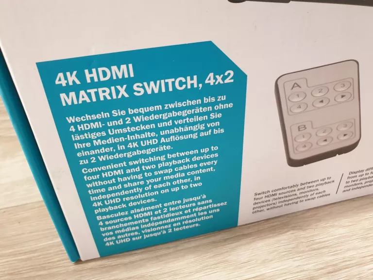 PRZEŁĄCZNIK HDMI 4K MATRIX 4X2 DIGITUS KOMPLET
