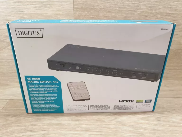 PRZEŁĄCZNIK HDMI 4K MATRIX 4X2 DIGITUS KOMPLET