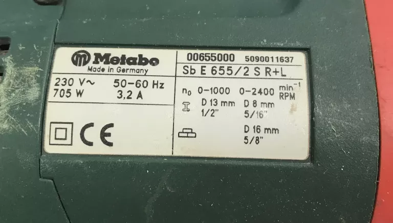 WIERTARKA METABO SBE 655/2S R+L 705W