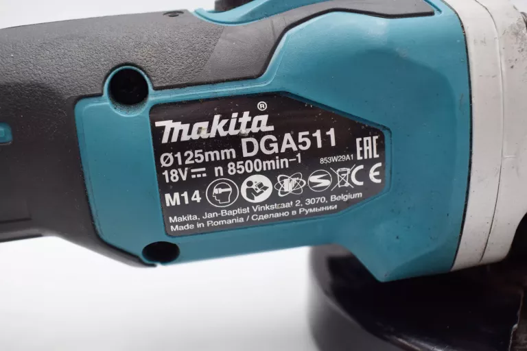 SZLIFIERKA KĄTOWA MAKITA DGA511 5AH ŁADOWARKA