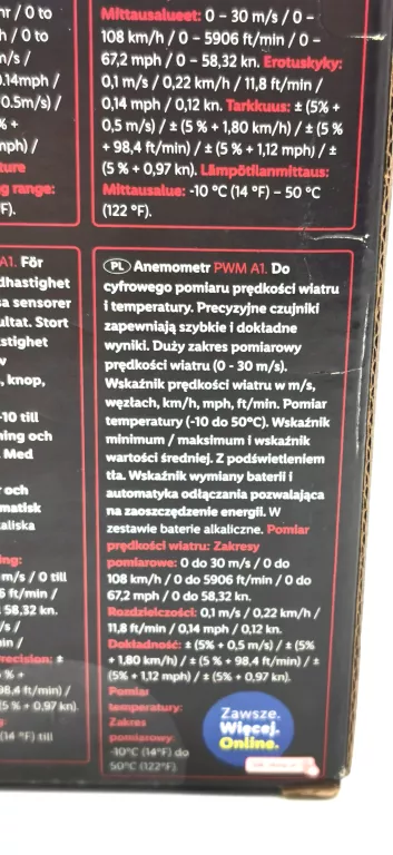 ANEMOMETR PARKSIDE PWM A1