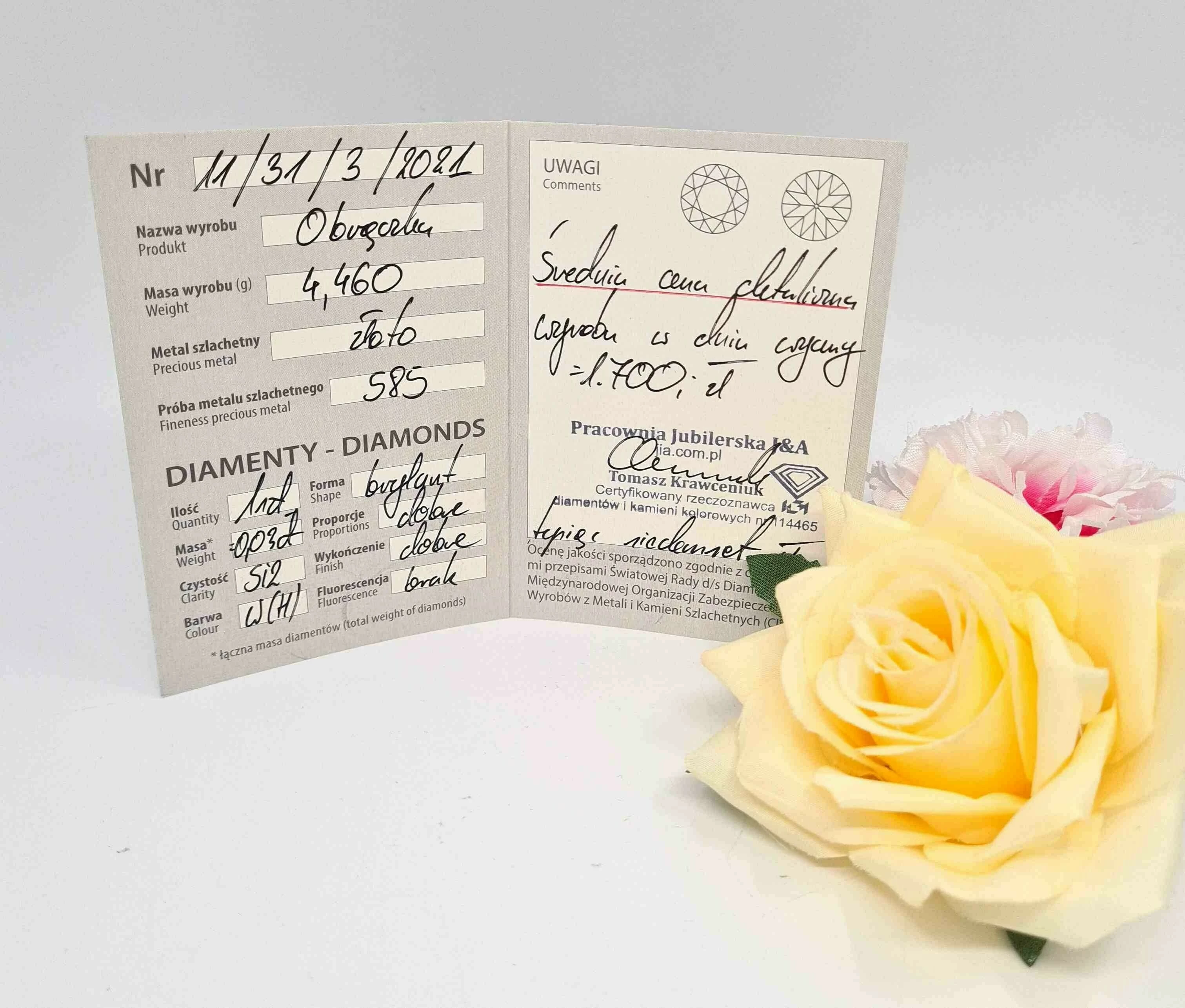 zlota-obraczka-z-diamentem-certyfikat-rodzaj-inny
