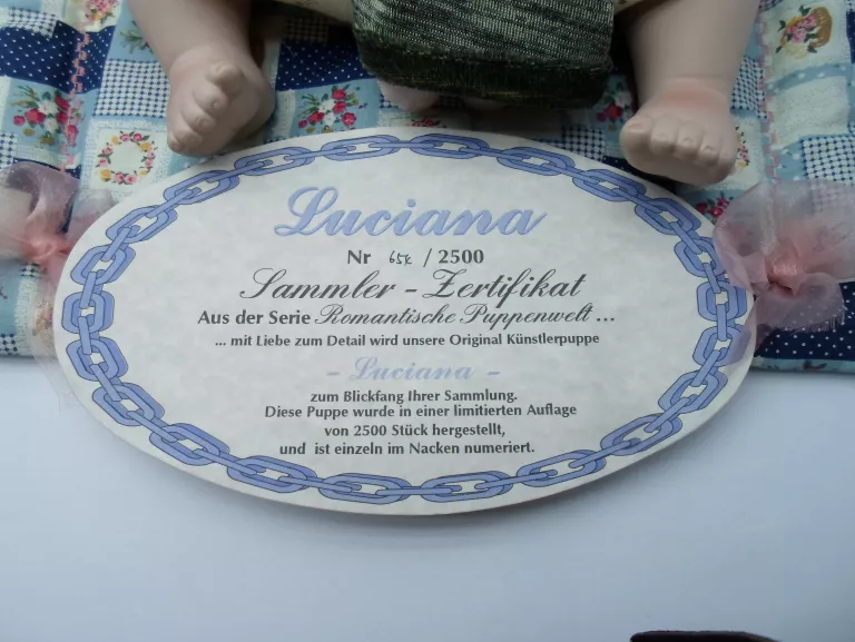 LALKA PORCELANOWA LUCIANA PORCELAIN DOLL Z CERTYF