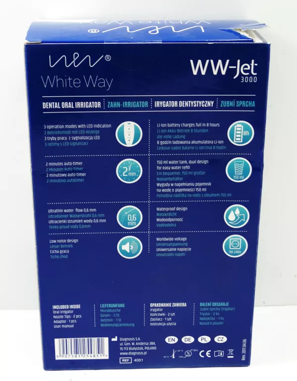 IRYGATOR WHITE WAY WW-JET 3000 NIE ŁADUJE