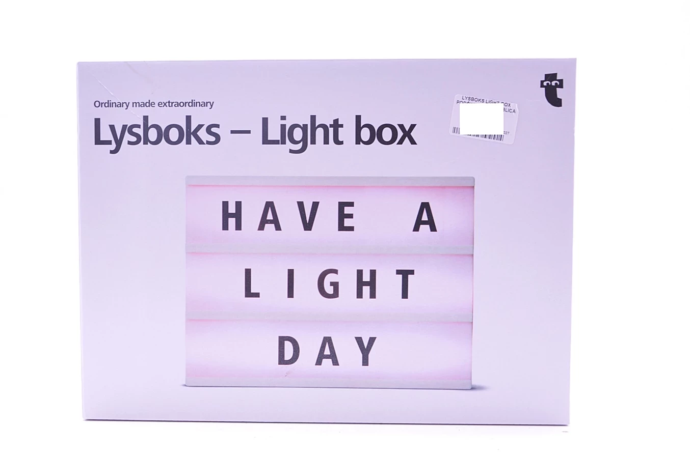 LYSBOKS LIGHT BOX PODŚWIETLANA TABLICA Z LITERAMI Lampki nocne