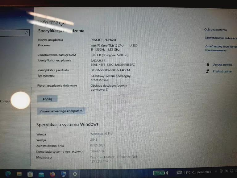 LAPTOP LENOVO THINKPAD EDGE 13 INTEL I3 6 GB