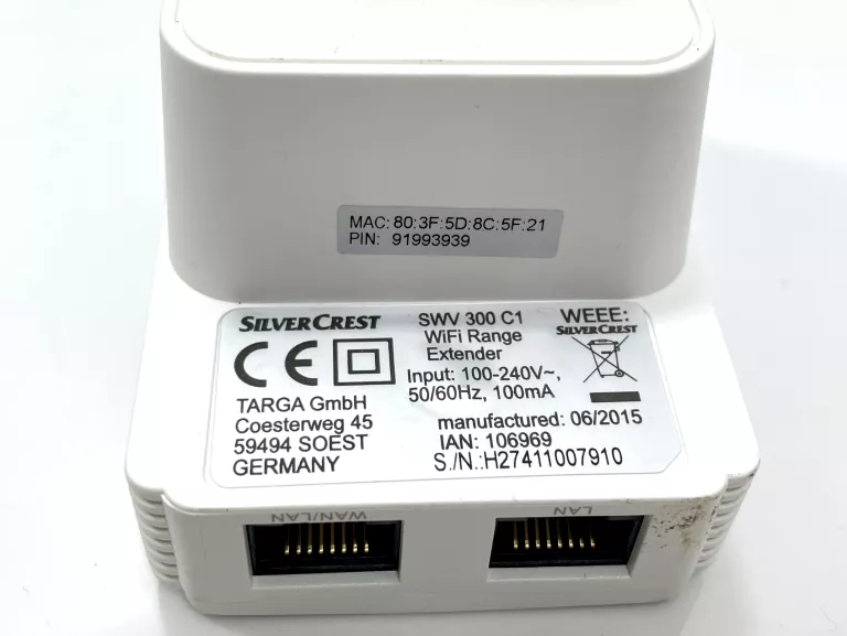 WZMACNIACZ SYGNAŁU WIFI SILVERCREST SWV300C1