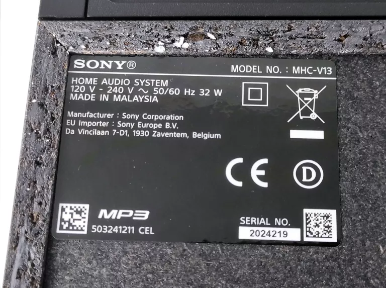 GŁOŚNIK PRZENOŚNY SONY MHC-V13 Z PILOTEM