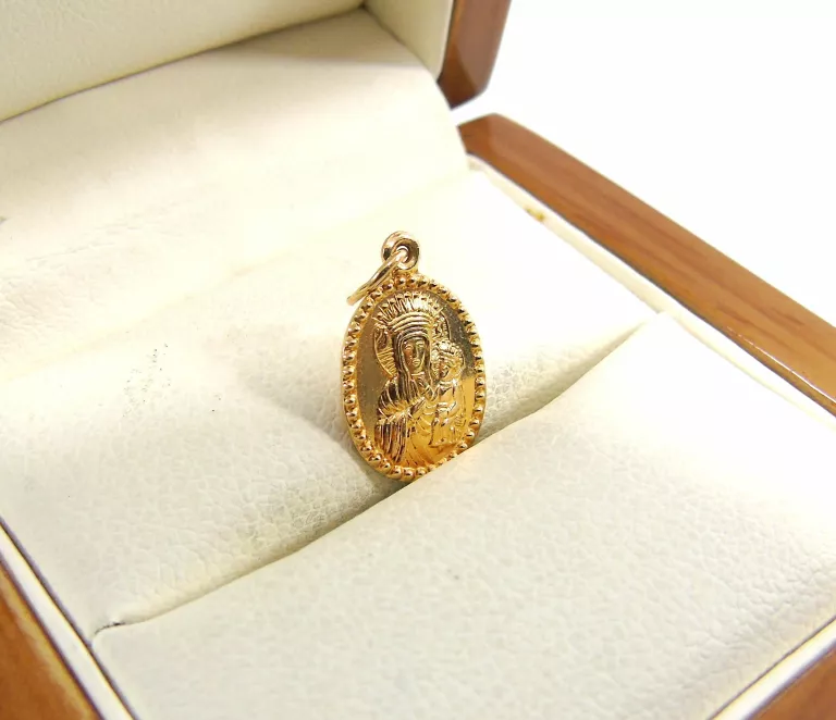 DELIKATNA ZŁOTA  ZAWIESZKA MEDALIK PR585