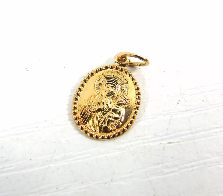 DELIKATNA ZŁOTA  ZAWIESZKA MEDALIK PR585