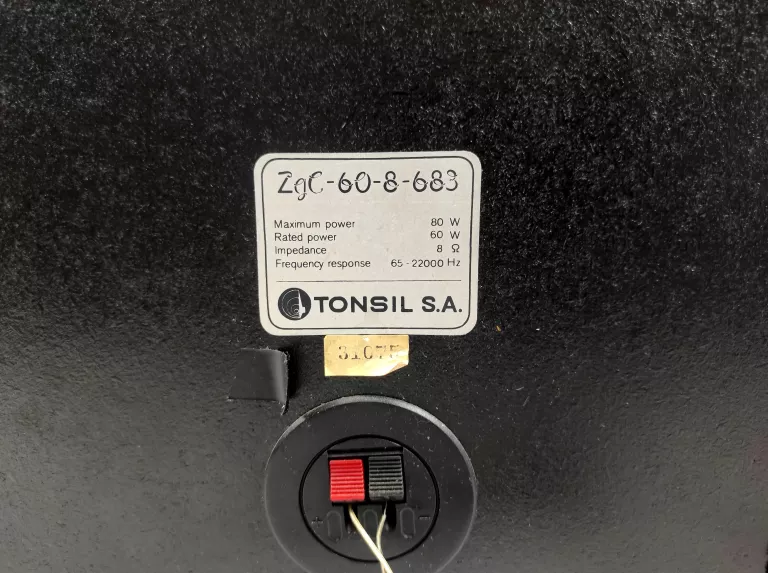 2 GŁOŚNIKI TONSIL ZGC 60-8-683