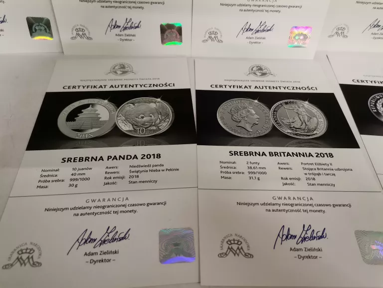 NAJPIĘKNIEJSZE SREBRNE MONETY ŚWIATA 2018