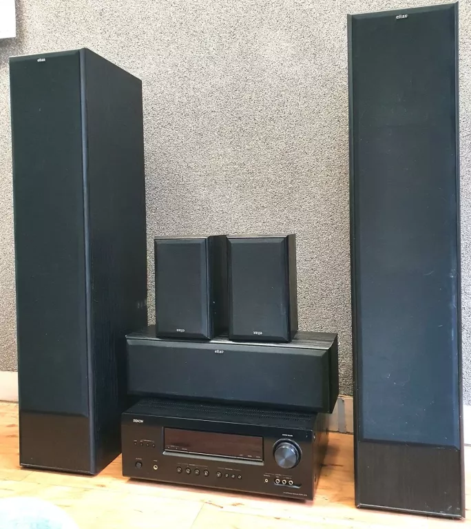 DENON AVR 1311/ 2 KOLUMNY/ 2 GŁOŚNIKI/1 SUB/KABLE